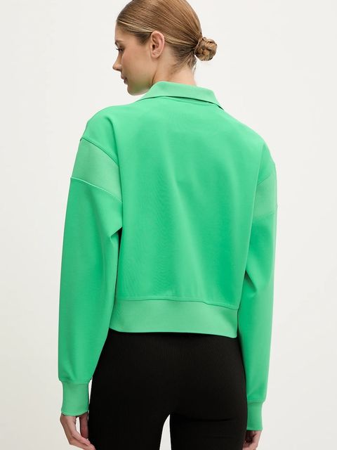 adidas by Stella McCartney bluza damska kolor zielony gładka JJ0085 - zdjęcie produktu nr 2