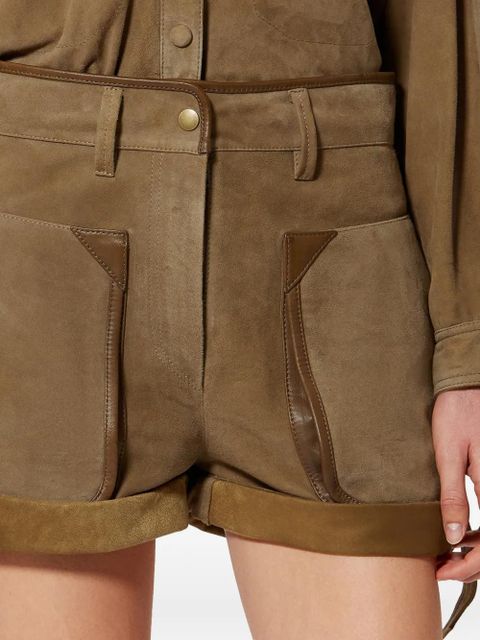 ISABEL MARANT Marline suede shorts - Brown