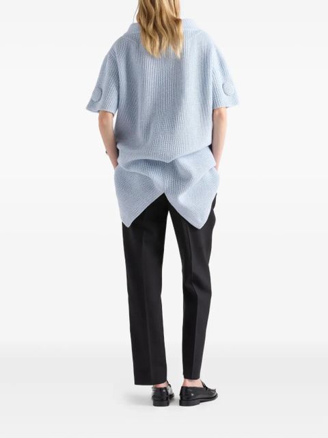 Prada mouliné wool knit midi dress - Blue