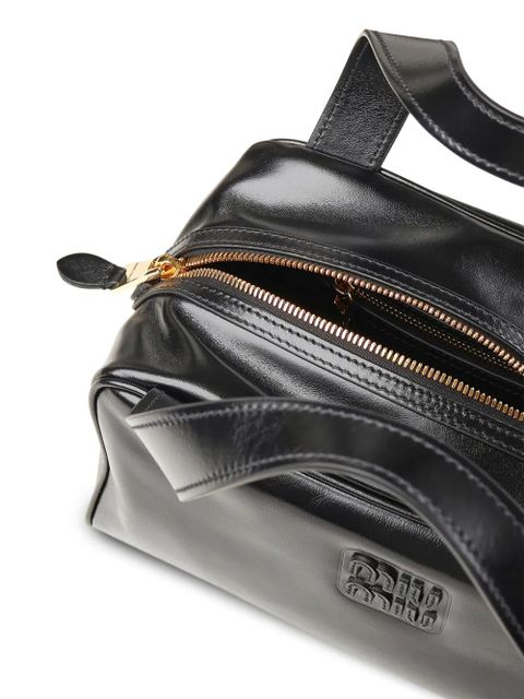 Miu Miu logo-patch handbag - Black