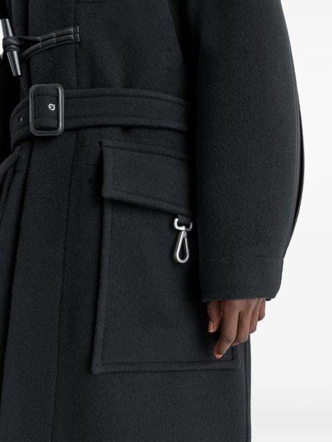 LEMAIRE belted toggle-fastening coat - Black