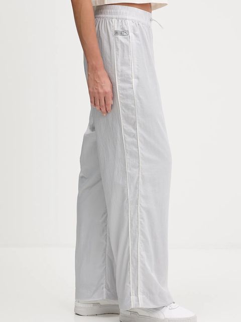 Puma spodnie dresowe PUMA x ROSÉ damskie kolor szary gładkie 633796