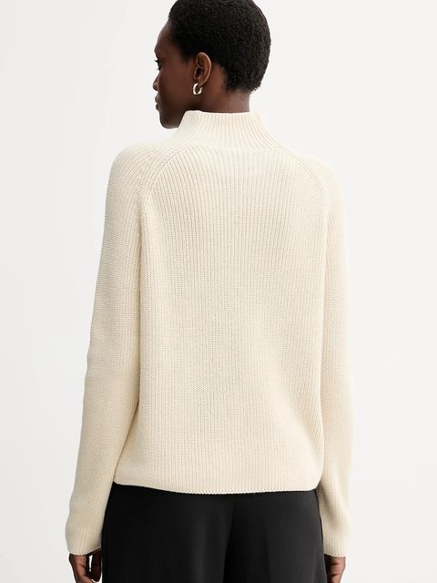 Marc O'Polo sweter bawełniany kolor beżowy z półgolfem M09605960009