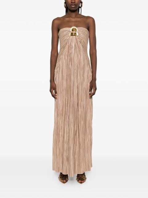 Cult Gaia Sequoia pleated maxi dress - Neutrals