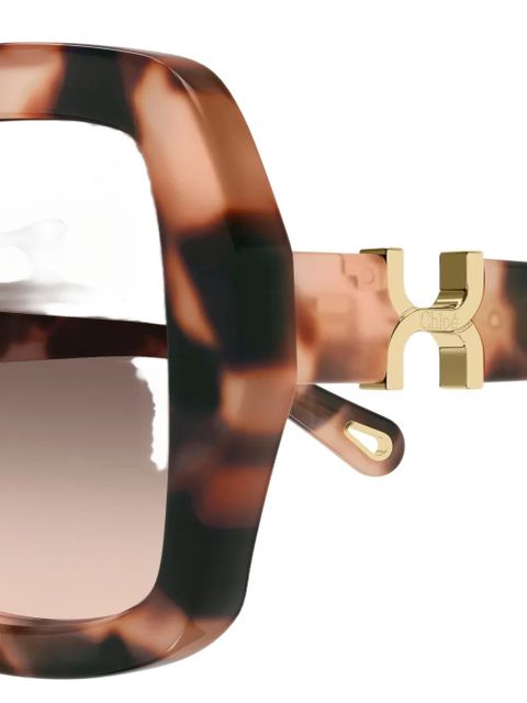 Chloé Eyewear oversized square-frame sunglasses - Brown