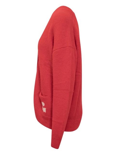 MARANT ÉTOILE Eborah-gf pocket button cardigan - Red