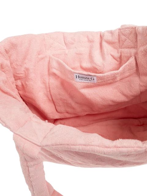 Hunza G Sunny towelling tote beach bag - Pink