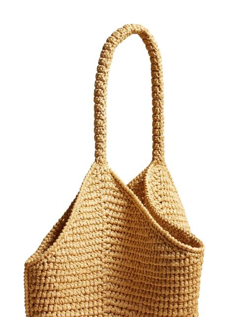 KHAITE medium Lotus raffia tote bag - Neutrals
