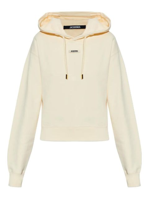 Jacquemus logo-patch hoodie - Neutrals - zdjęcie produktu nr 1