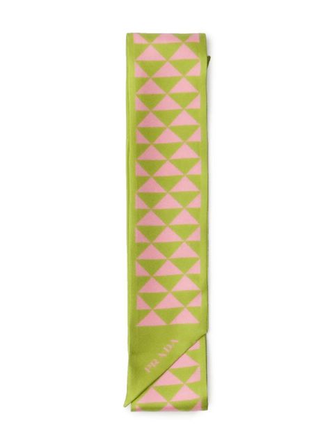 Prada printed silk scarf - Green - zdjęcie produktu nr 1