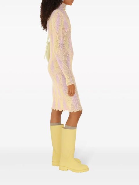 Burberry argyle ribbed-knit dress - Pink