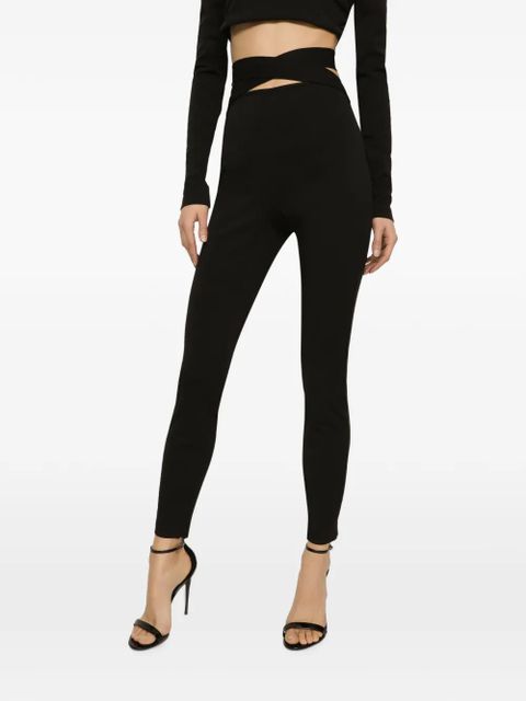 Dolce & Gabbana ankle-zip leggings - Black