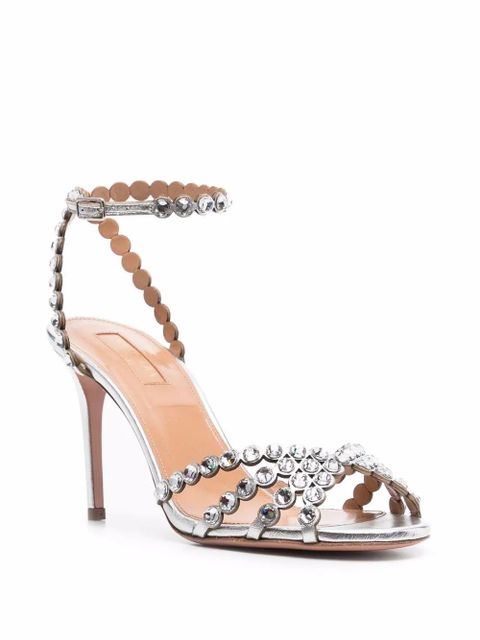 Aquazzura Tequila 85mm sandals - Silver