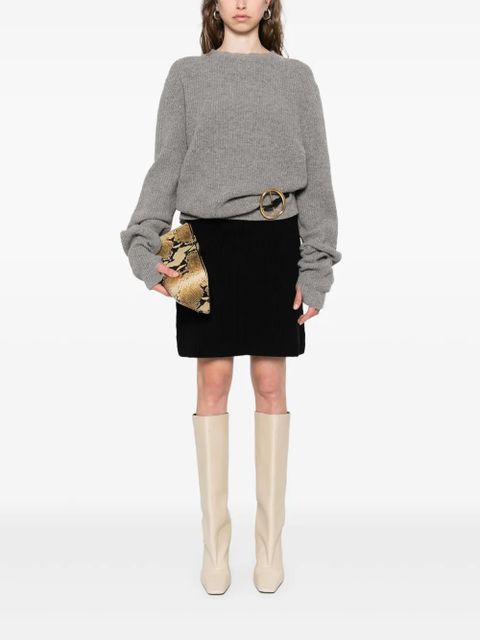 Jil Sander ribbed-knit wool mini skirt - Black - zdjęcie produktu nr 2