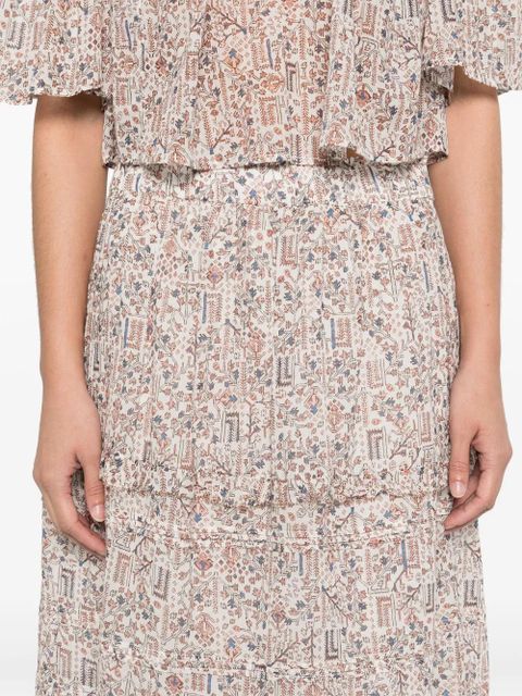 MARANT ÉTOILE Diya midi skirt - Neutrals