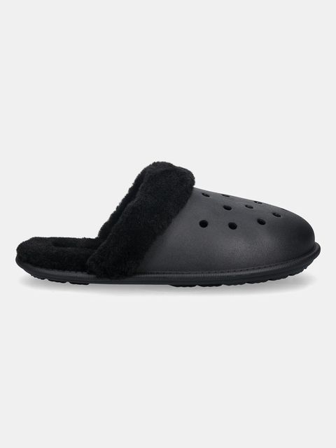 Crocs kapcie Classic Fuzz Scuff kolor czarny 212143