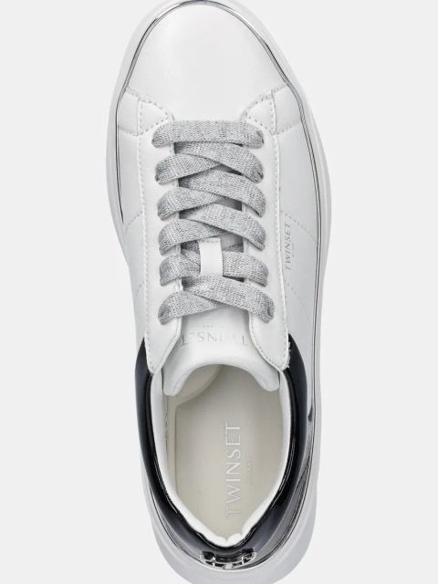 Twinset sneakersy damskie kolor biały 251TCP042