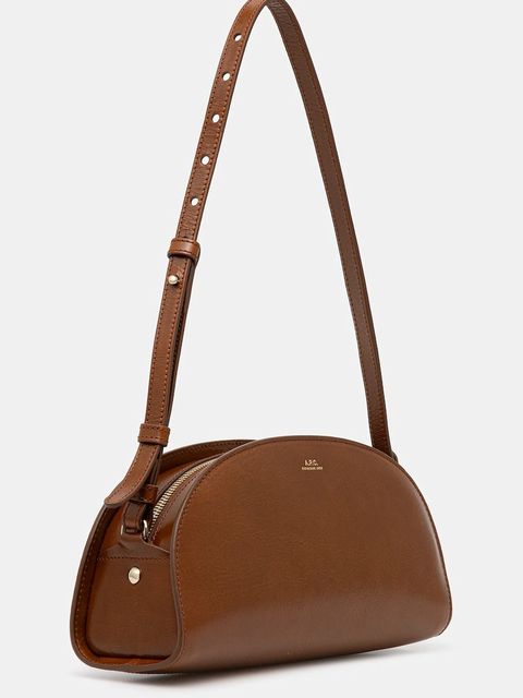 A.P.C. torebka skórzana sac demi-lune shoulder kolor brązowy PXCCK.F61997 - zdjęcie produktu nr 2