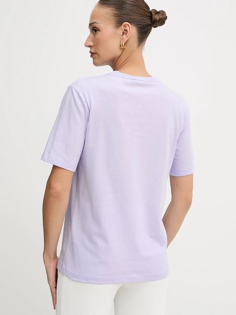 Patrizia Pepe t-shirt bawełniany damski kolor fioletowy 8M1612 J089
