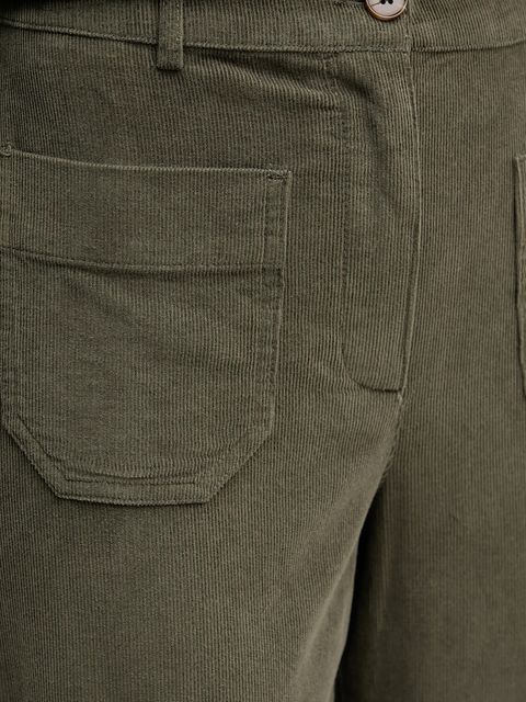 United Colors of Benetton spodnie bawełniane damskie kolor zielony proste high waist 494BDE02I