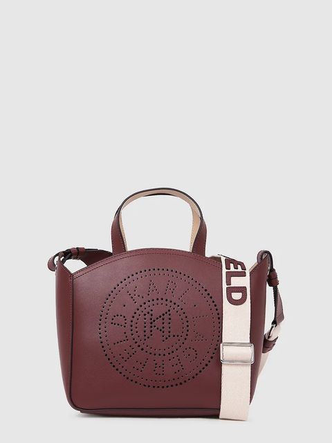 Karl Lagerfeld torebka skórzana K/CIRCLE kolor brązowy A1W30058 - zdjęcie produktu nr 1