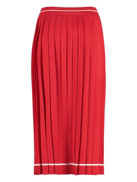 Gucci GG-waistband jacquard midi skirt - Red