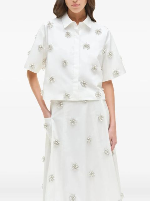 Simkhai embellished cotton skirt - White