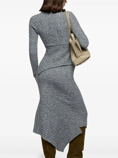 The Attico cable knit jumper - Grey