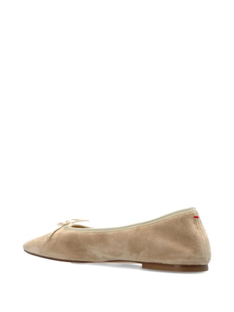 Aeyde bow suede falt pumps - Neutrals