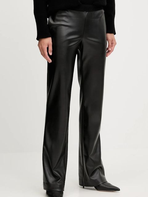 ERMANNO Firenze spodnie damskie kolor czarny proste medium waist 57TP037E5B - zdjęcie produktu nr 1