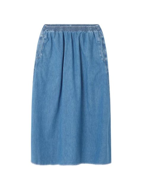 American Vintage Izeway elasticated-waistband skirt - Blue - zdjęcie produktu nr 1
