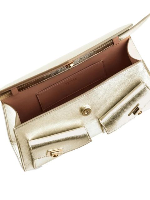 Ferragamo mini multi-pocket clutch bag - Gold