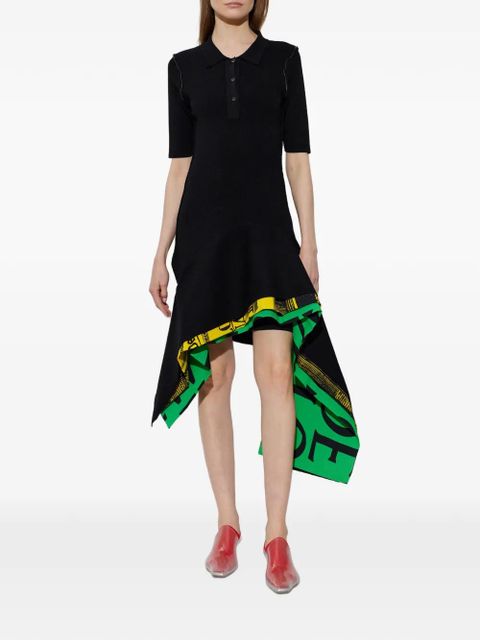 LOEWE asymmetric graphic-print dress - Black - zdjęcie produktu nr 2