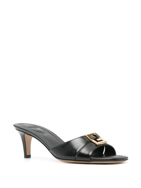FENDI Ffold 55mm leather mules - Black - zdjęcie produktu nr 2