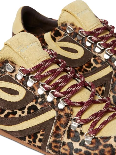 Claudie Pierlot leopard-print lace-up shoes - Brown
