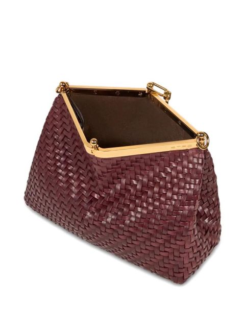 ETRO Vela woven leather shoulder bag - Red