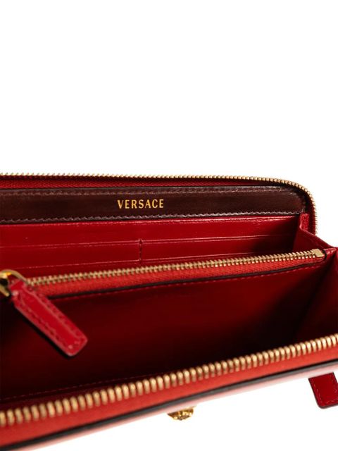 Versace medallion zip wallet - Red