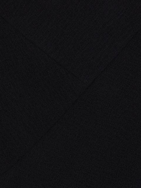 The Row asymmetric-neckline fringed maxi day dress - Black