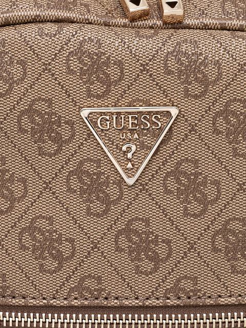 Guess plecak POWER PLAY damski kolor beżowy duży wzorzysty HWSL71 24350
