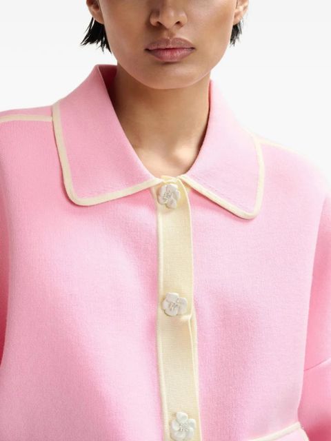 Essentiel Antwerp Jugly flower-button cardigan - Pink