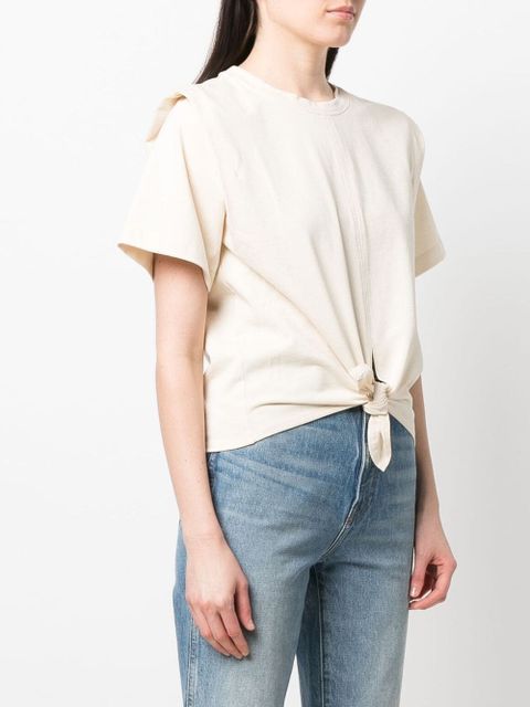 Isabel Marant Zelikia knotted T-shirt - Neutrals