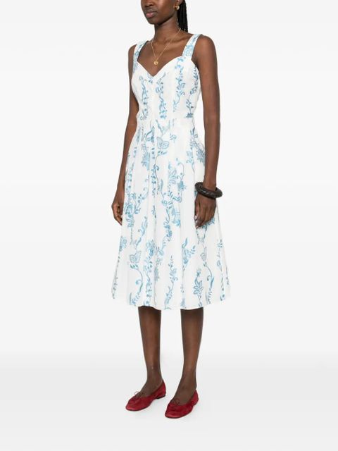 ETRO floral midi dress - White