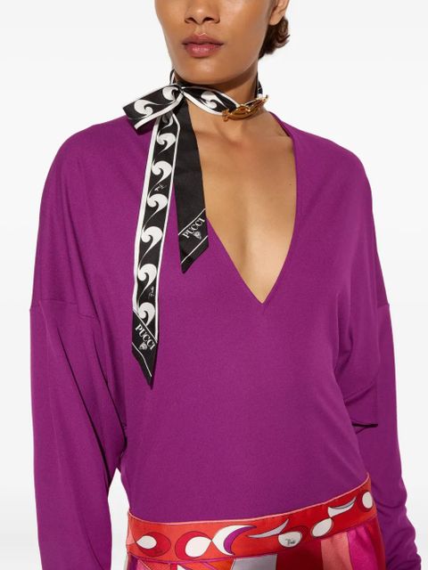 PUCCI scarf lip-ring choker - Black