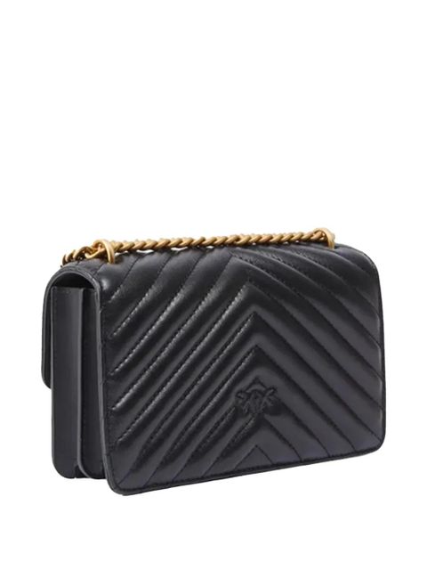 PINKO Love Bag One chevron-quilted shoulder bag - Black - zdjęcie produktu nr 2