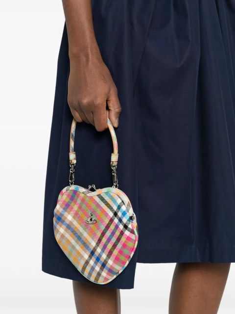 Vivienne Westwood Belle Heart checked tote bag - Pink
