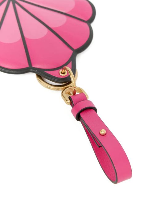Moncler leather keyring - Pink