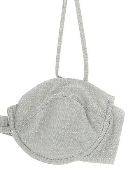 MC2 Saint Barth Salina lurex bralette bikini top - Silver - zdjęcie produktu nr 2