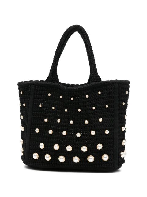 SANDRO pearl-embellished tote bag - Black - zdjęcie produktu nr 1