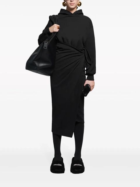 Balenciaga Easywrap hooded dress - Black