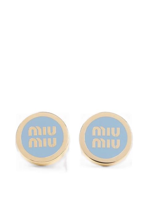 Miu Miu logo-detail earrings - Gold - zdjęcie produktu nr 1